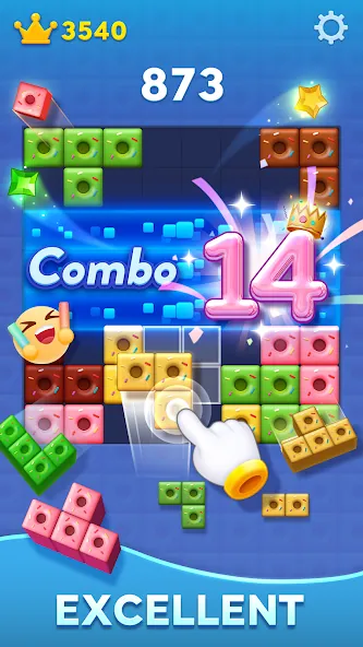 A colorful combo in Block Blast